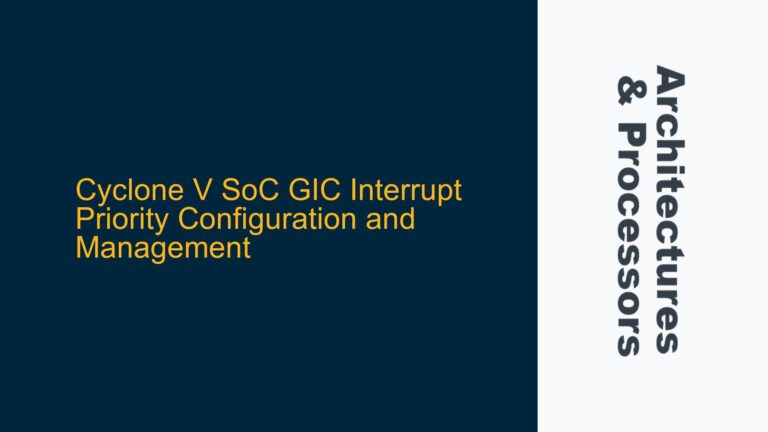 Cyclone V SoC GIC Interrupt Priority Configuration and Management