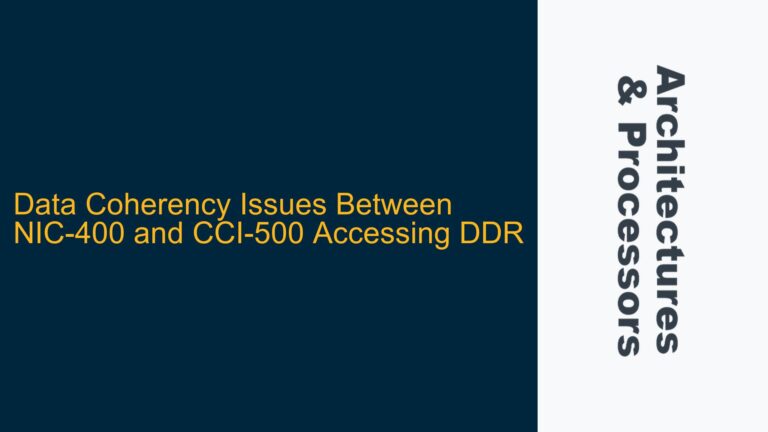 Data Coherency Issues Between NIC-400 and CCI-500 Accessing DDR