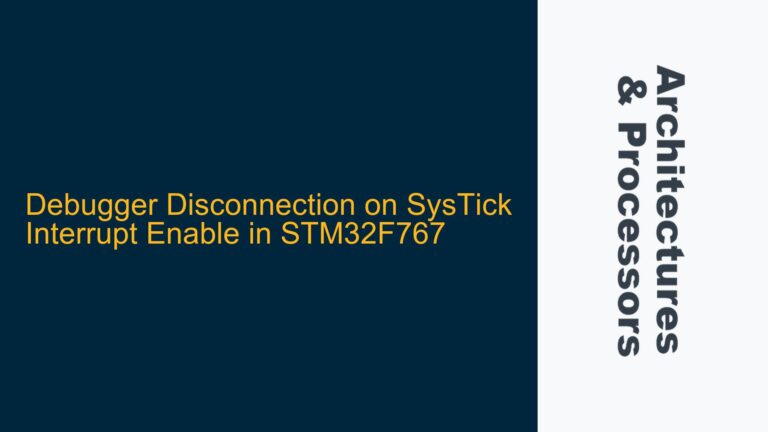 Debugger Disconnection on SysTick Interrupt Enable in STM32F767