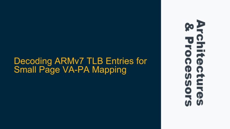 Decoding ARMv7 TLB Entries for Small Page VA-PA Mapping