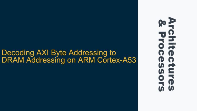 Decoding AXI Byte Addressing to DRAM Addressing on ARM Cortex-A53