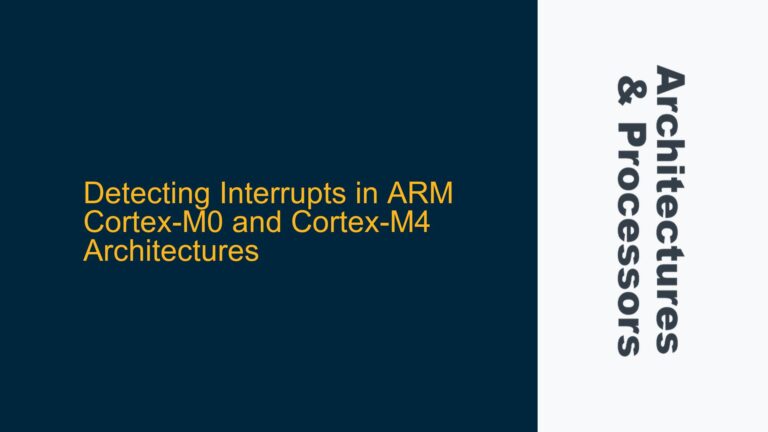 Detecting Interrupts in ARM Cortex-M0 and Cortex-M4 Architectures