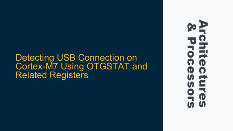 Detecting USB Connection on Cortex-M7 Using OTGSTAT and Related Registers