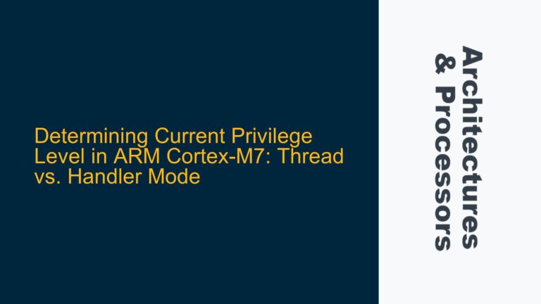 Determining Current Privilege Level in ARM Cortex-M7: Thread vs. Handler Mode