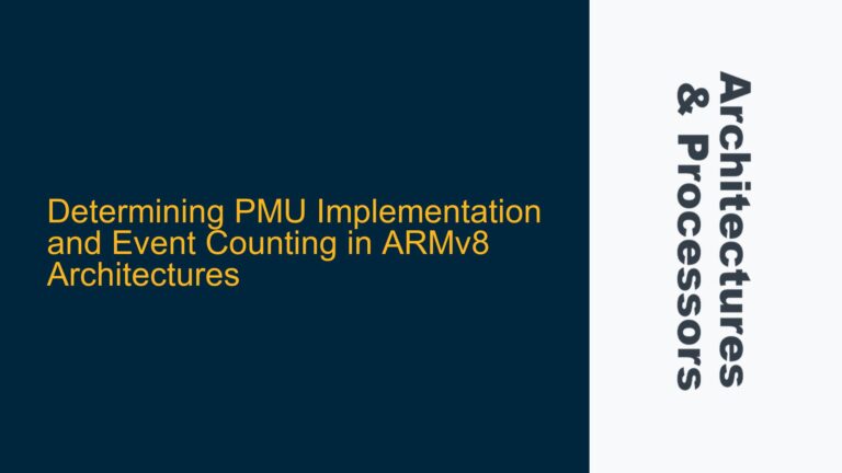 Determining PMU Implementation and Event Counting in ARMv8 Architectures