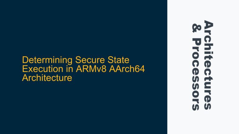Determining Secure State Execution in ARMv8 AArch64 Architecture