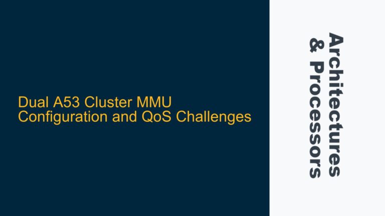 Dual A53 Cluster MMU Configuration and QoS Challenges