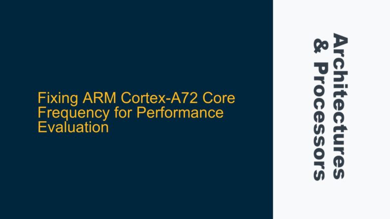 Fixing ARM Cortex-A72 Core Frequency for Performance Evaluation