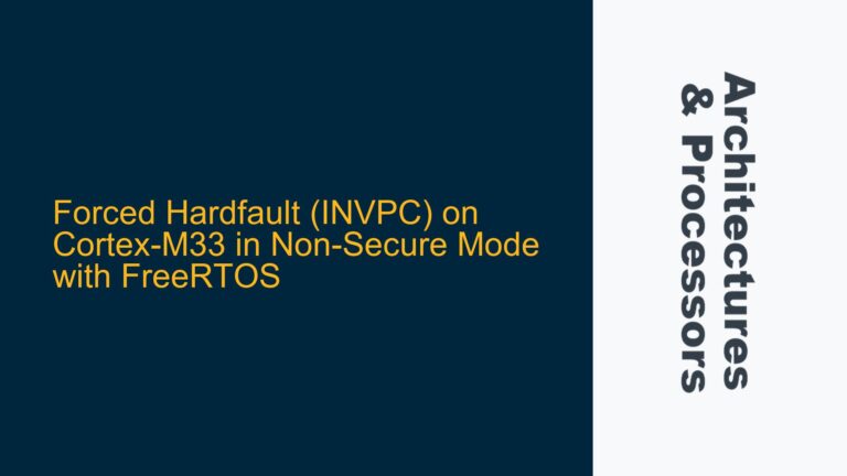 Forced Hardfault (INVPC) on Cortex-M33 in Non-Secure Mode with FreeRTOS