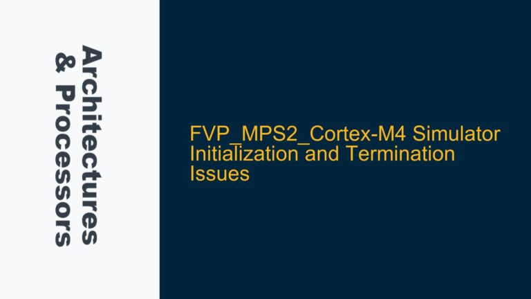 FVP_MPS2_Cortex-M4 Simulator Initialization and Termination Issues