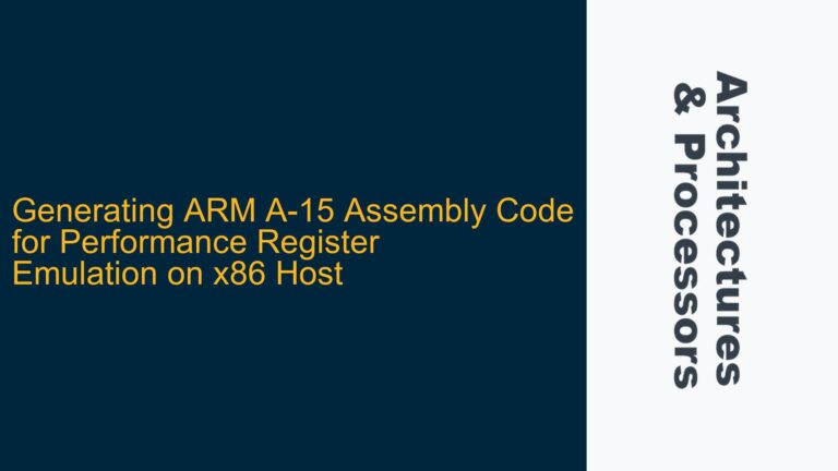 Generating ARM A-15 Assembly Code for Performance Register Emulation on x86 Host