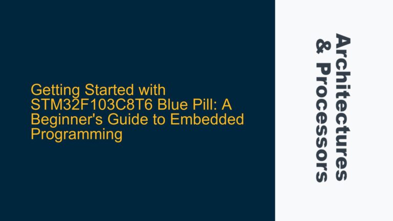 Getting Started with STM32F103C8T6 Blue Pill: A Beginner’s Guide to Embedded Programming