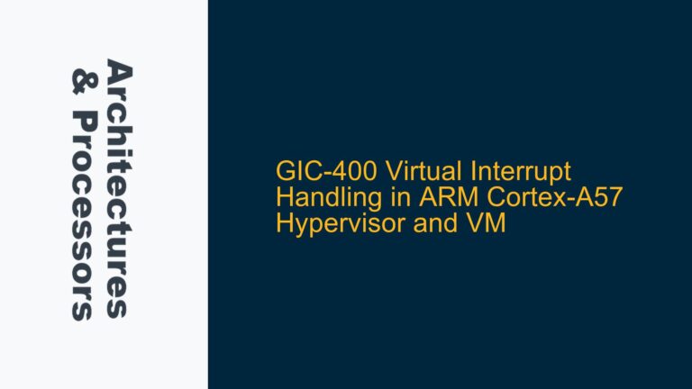 GIC-400 Virtual Interrupt Handling in ARM Cortex-A57 Hypervisor and VM