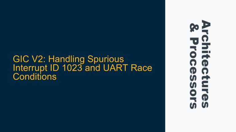 GIC V2: Handling Spurious Interrupt ID 1023 and UART Race Conditions
