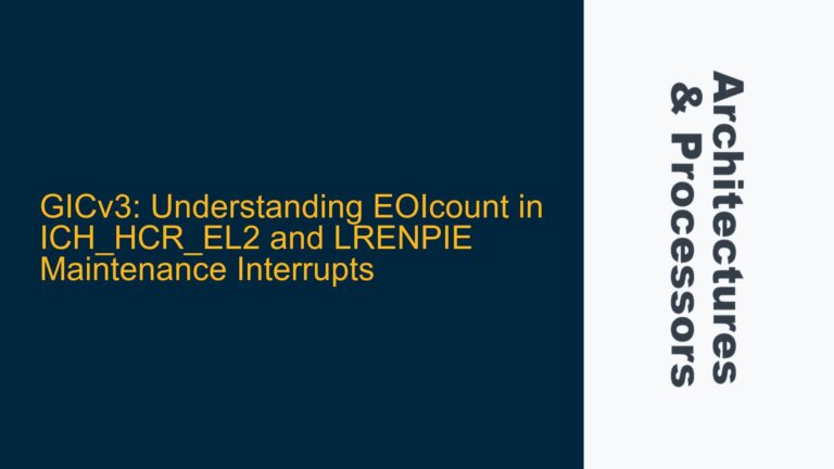 GICv3: Understanding EOIcount in ICH_HCR_EL2 and LRENPIE Maintenance Interrupts