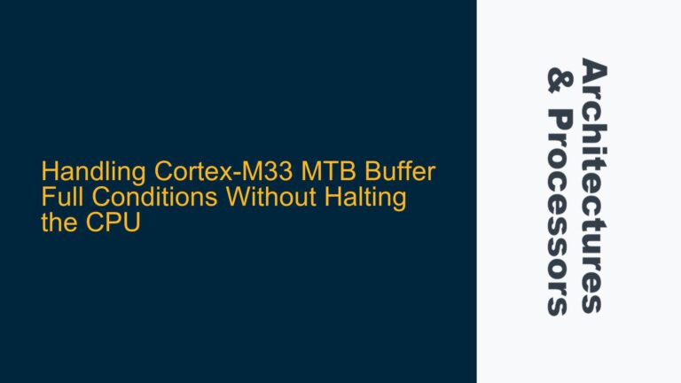 Handling Cortex-M33 MTB Buffer Full Conditions Without Halting the CPU