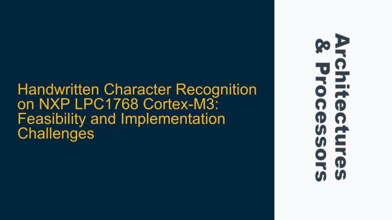 Handwritten Character Recognition on NXP LPC1768 Cortex-M3: Feasibility and Implementation Challenges