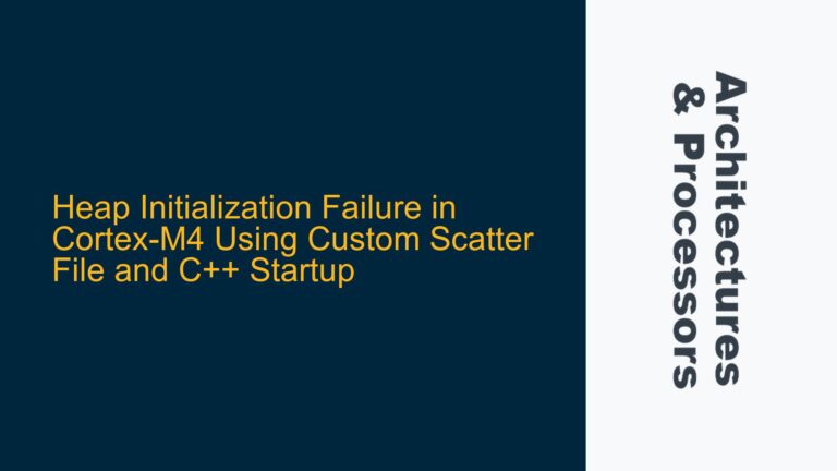 Heap Initialization Failure in Cortex-M4 Using Custom Scatter File and C++ Startup