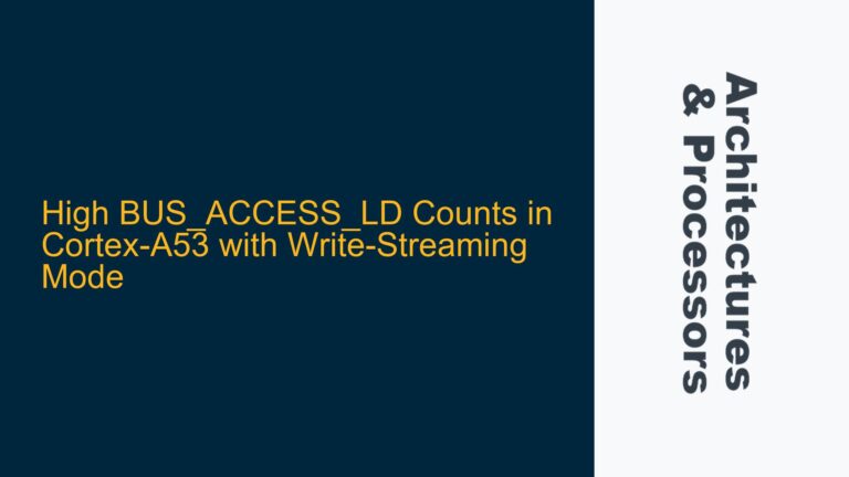 High BUS_ACCESS_LD Counts in Cortex-A53 with Write-Streaming Mode