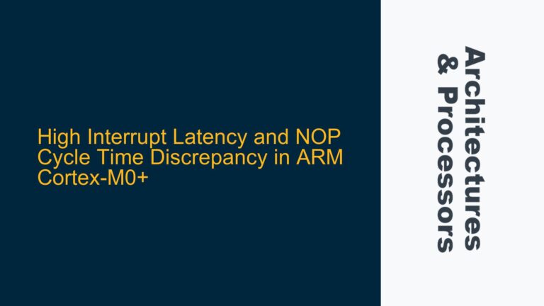 High Interrupt Latency and NOP Cycle Time Discrepancy in ARM Cortex-M0+