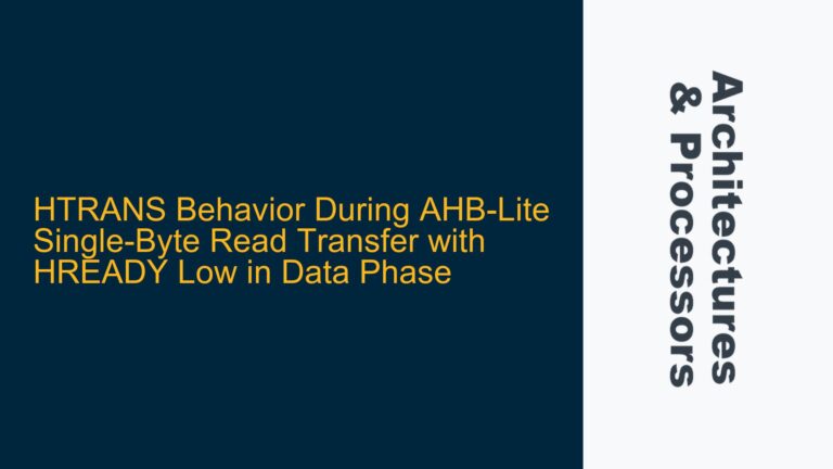 HTRANS Behavior During AHB-Lite Single-Byte Read Transfer with HREADY Low in Data Phase