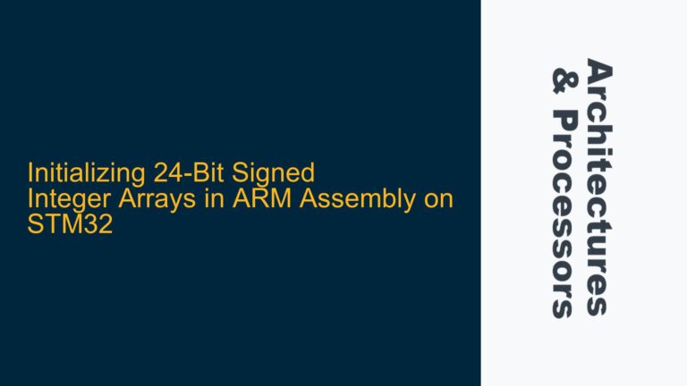 Initializing 24-Bit Signed Integer Arrays in ARM Assembly on STM32