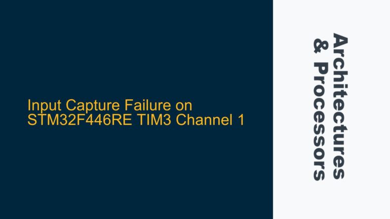 Input Capture Failure on STM32F446RE TIM3 Channel 1