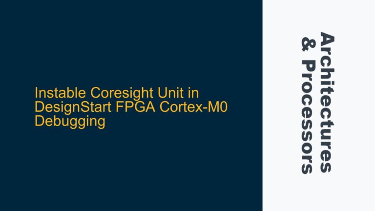 Instable Coresight Unit in DesignStart FPGA Cortex-M0 Debugging