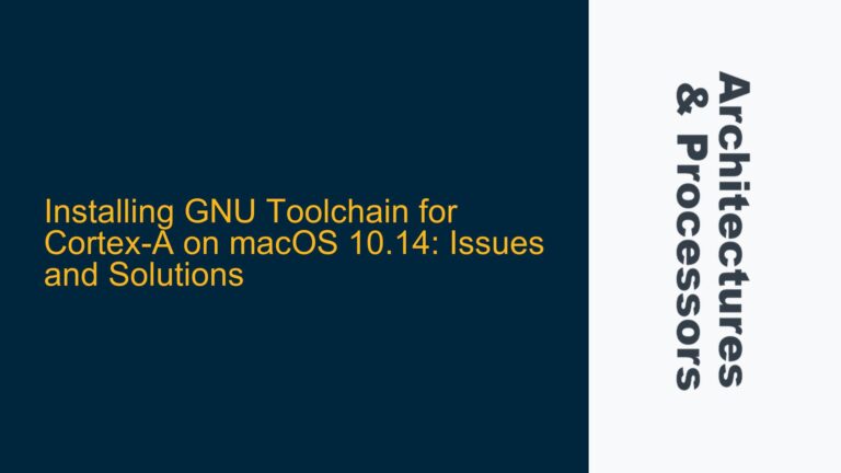 Installing GNU Toolchain for Cortex-A on macOS 10.14: Issues and Solutions
