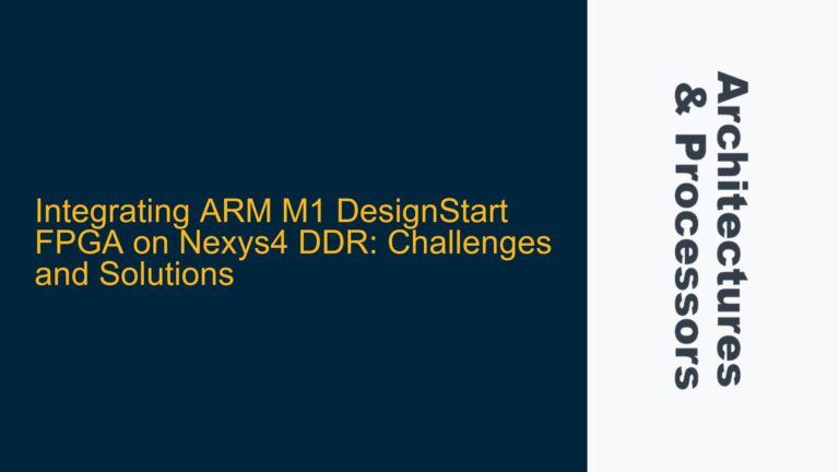 Integrating ARM M1 DesignStart FPGA on Nexys4 DDR: Challenges and Solutions