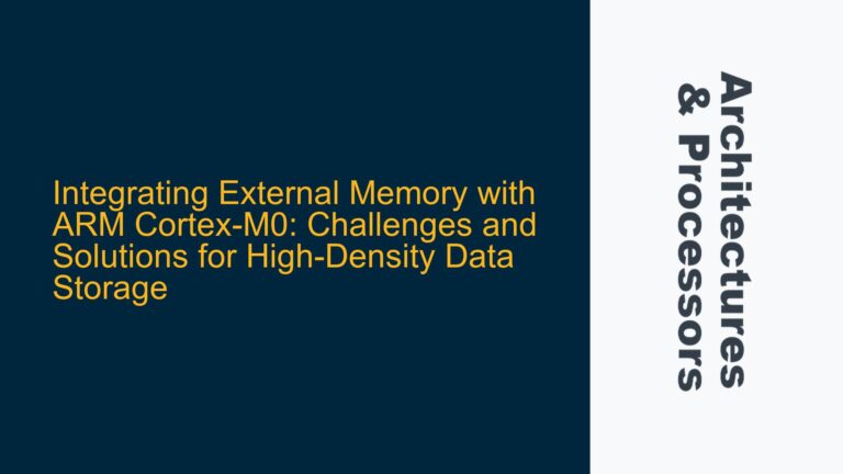 Integrating External Memory with ARM Cortex-M0: Challenges and Solutions for High-Density Data Storage