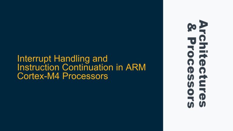 Interrupt Handling and Instruction Continuation in ARM Cortex-M4 Processors