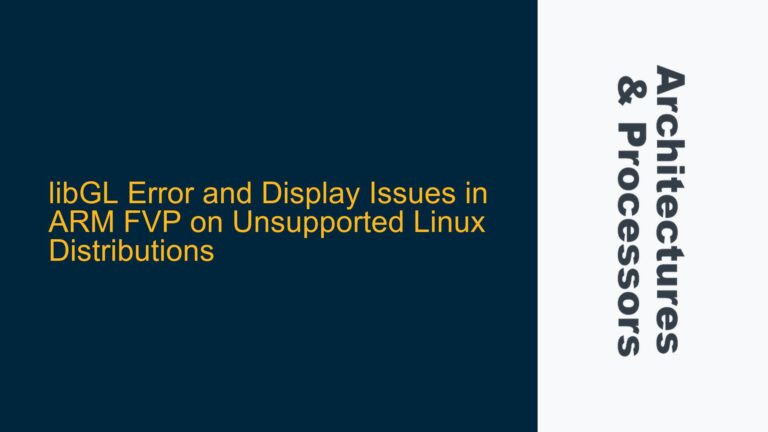 libGL Error and Display Issues in ARM FVP on Unsupported Linux Distributions