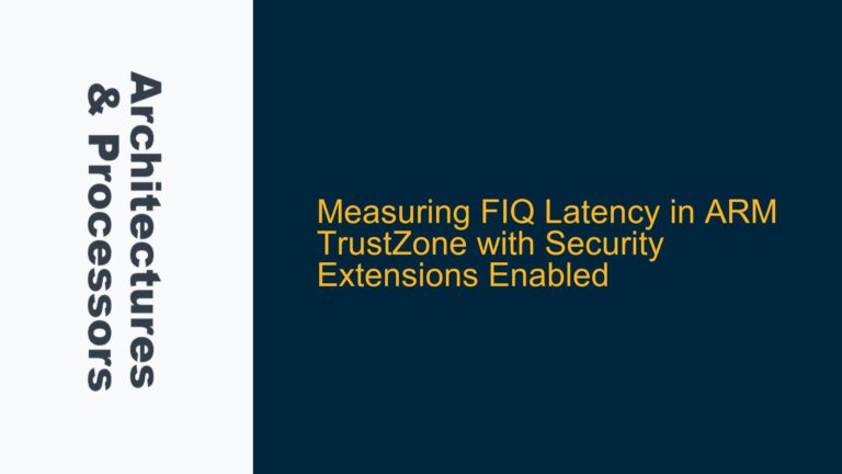 Measuring FIQ Latency in ARM TrustZone with Security Extensions Enabled