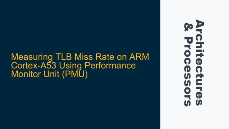Measuring TLB Miss Rate on ARM Cortex-A53 Using Performance Monitor Unit (PMU)