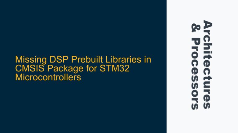 Missing DSP Prebuilt Libraries in CMSIS Package for STM32 Microcontrollers