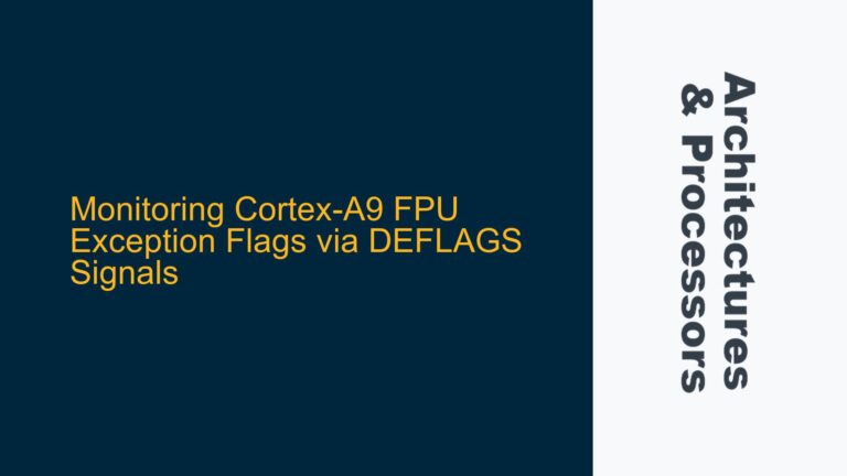 Monitoring Cortex-A9 FPU Exception Flags via DEFLAGS Signals