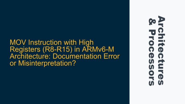 MOV Instruction with High Registers (R8-R15) in ARMv6-M Architecture: Documentation Error or Misinterpretation?