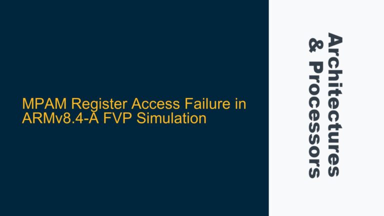 MPAM Register Access Failure in ARMv8.4-A FVP Simulation