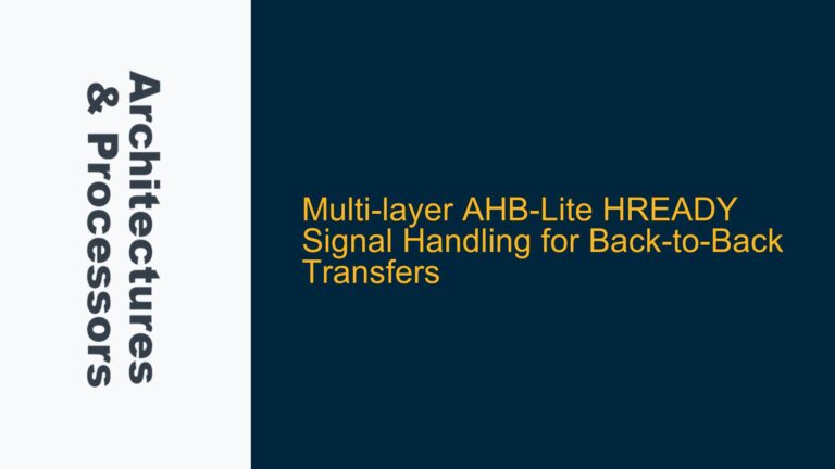 Multi-layer AHB-Lite HREADY Signal Handling for Back-to-Back Transfers