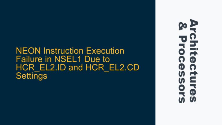 NEON Instruction Execution Failure in NSEL1 Due to HCR_EL2.ID and HCR_EL2.CD Settings