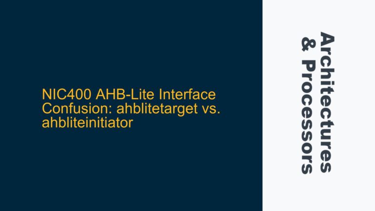 NIC400 AHB-Lite Interface Confusion: ahblitetarget vs. ahbliteinitiator