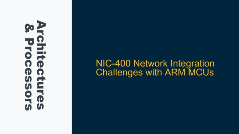NIC-400 Network Integration Challenges with ARM MCUs
