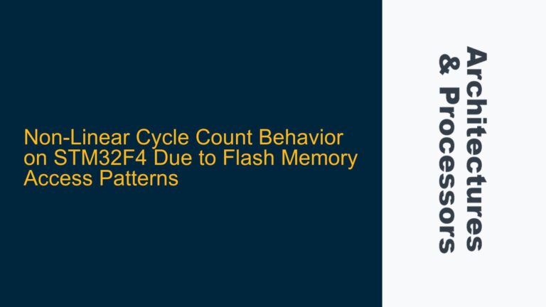 Non-Linear Cycle Count Behavior on STM32F4 Due to Flash Memory Access Patterns