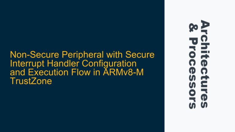 Non-Secure Peripheral with Secure Interrupt Handler Configuration and Execution Flow in ARMv8-M TrustZone