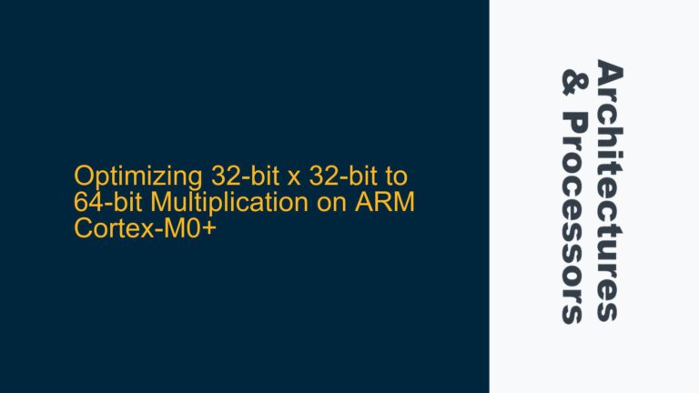 Optimizing 32-bit x 32-bit to 64-bit Multiplication on ARM Cortex-M0+
