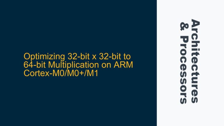 Optimizing 32-bit x 32-bit to 64-bit Multiplication on ARM Cortex-M0/M0+/M1