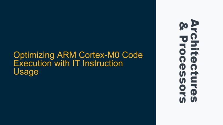 Optimizing ARM Cortex-M0 Code Execution with IT Instruction Usage