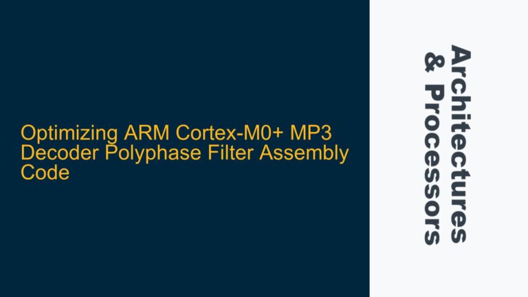 Optimizing ARM Cortex-M0+ MP3 Decoder Polyphase Filter Assembly Code