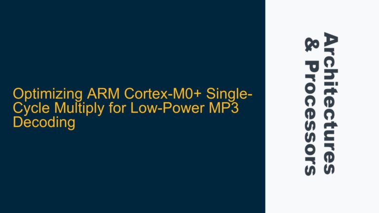 Optimizing ARM Cortex-M0+ Single-Cycle Multiply for Low-Power MP3 Decoding
